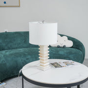 Stacked Alabaster Table Lamp-DWHOME