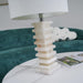 Stacked Alabaster Table Lamp-DWHOME