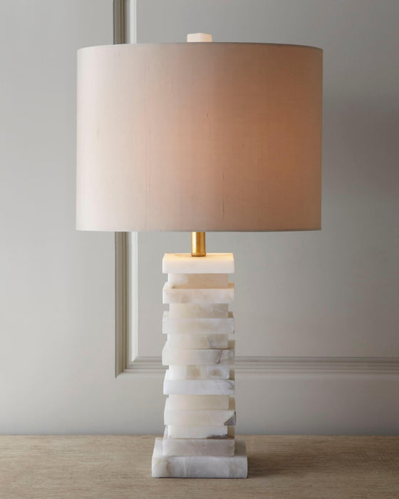 Stacked Alabaster Table Lamp-DWHOME