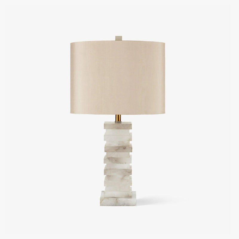 Stacked Alabaster Table Lamp-DWHOME
