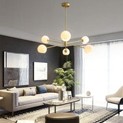 Staggered Glass 6 Light Chandelier-DWHOME