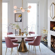 Staggered Glass 6 Light Chandelier-DWHOME