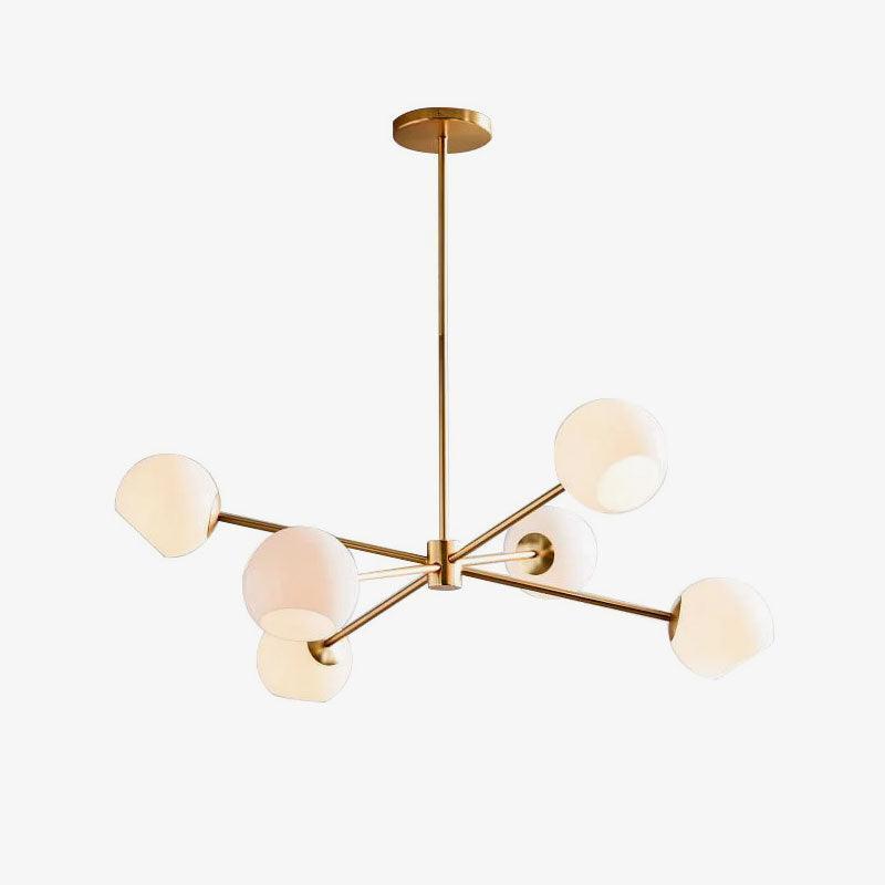 Staggered Glass 6 Light Chandelier-DWHOME