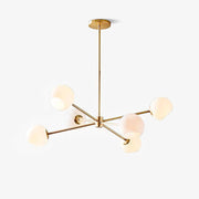 Staggered Glass 6 Light Chandelier-DWHOME