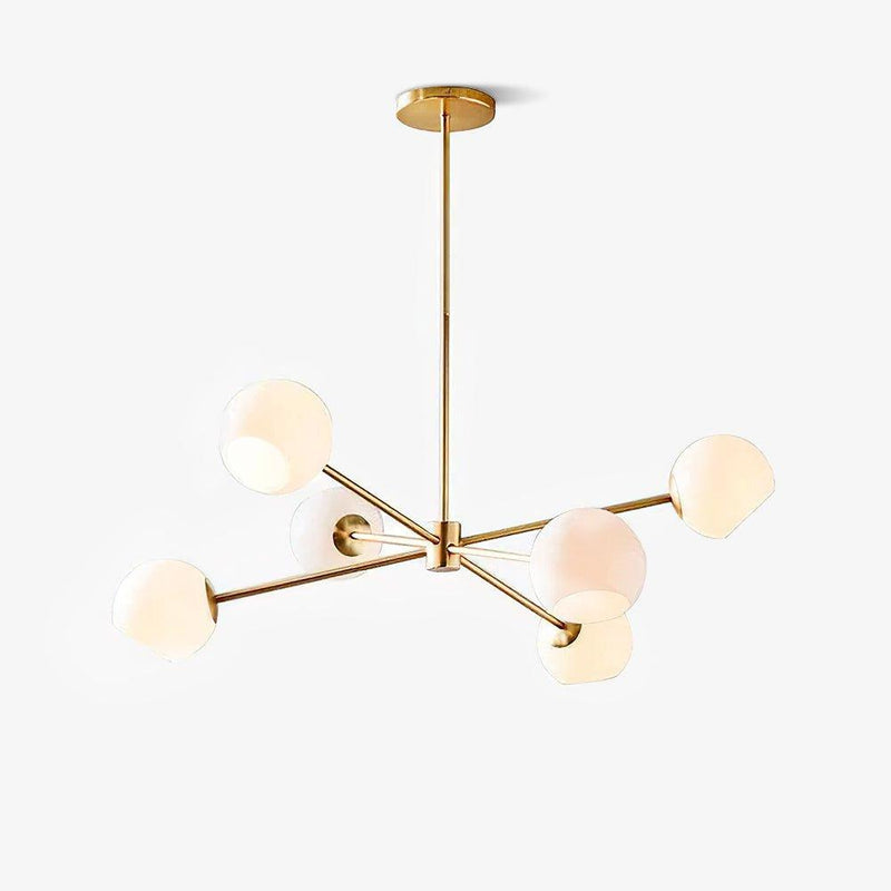 Staggered Glass 6 Light Chandelier-DWHOME