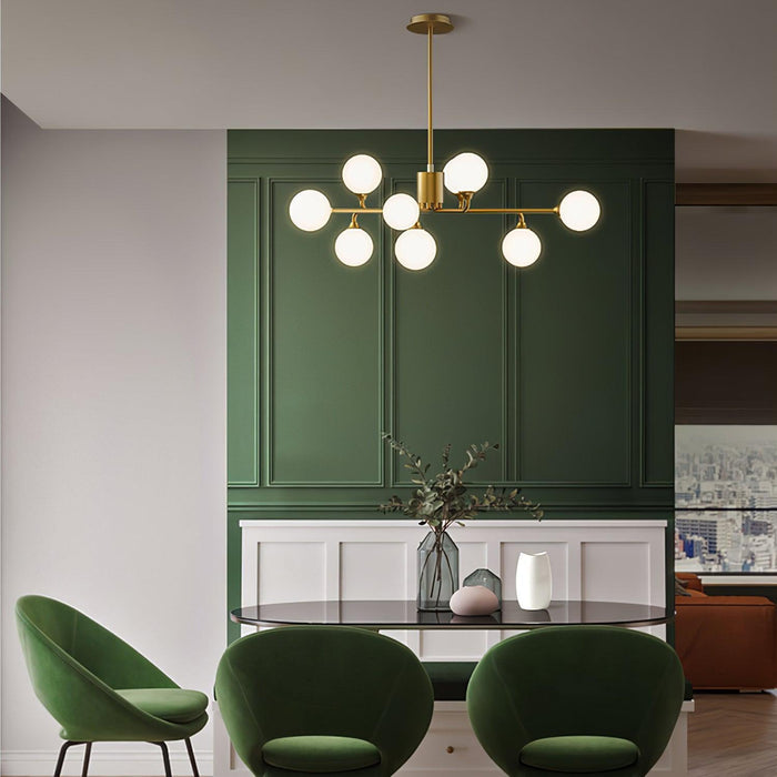 Staggered Glass Globes Chandelier-DWHOME