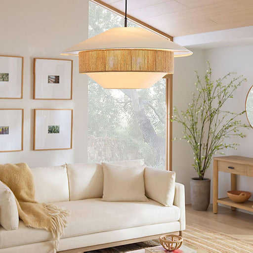 Stevie Woven Pendant Lamp-DWHOME