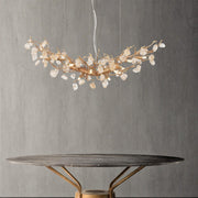 Stone Crystal Brass Chandelier-DWHOME