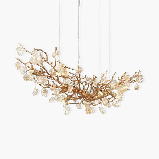 Stone Crystal Brass Chandelier - DWHOME