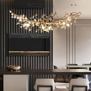 Stone Crystal Brass Chandelier-DWHOME