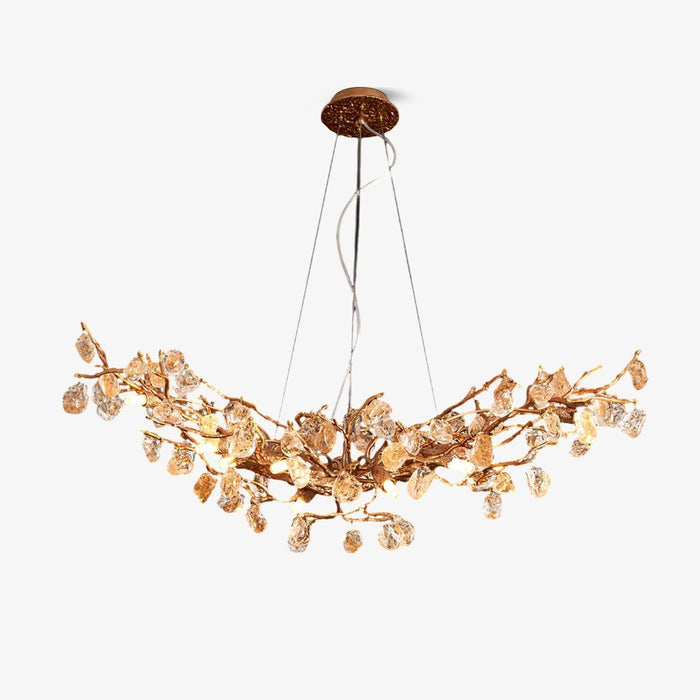 Stone Crystal Brass Chandelier - DWHOME