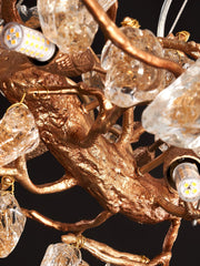 Stone Crystal Brass Chandelier-DWHOME