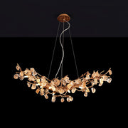 Stone Crystal Brass Chandelier-DWHOME