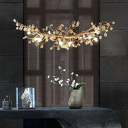 Stone Crystal Brass Chandelier-DWHOME