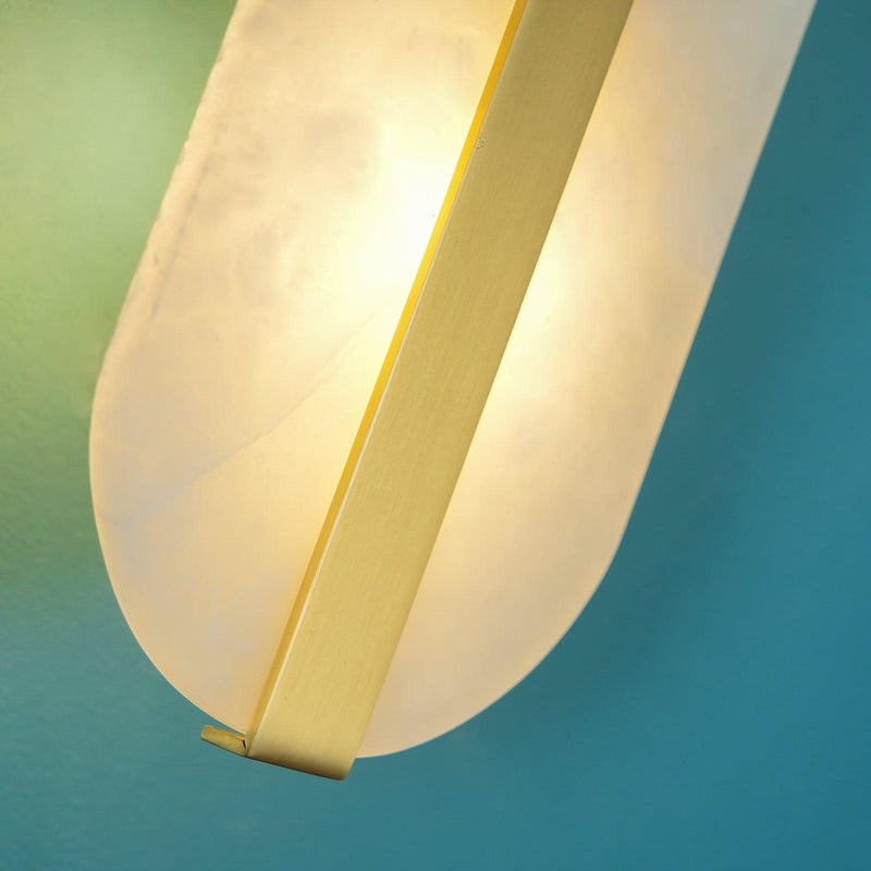 Stone Wall Alabaster LED Sconce-DWHOME