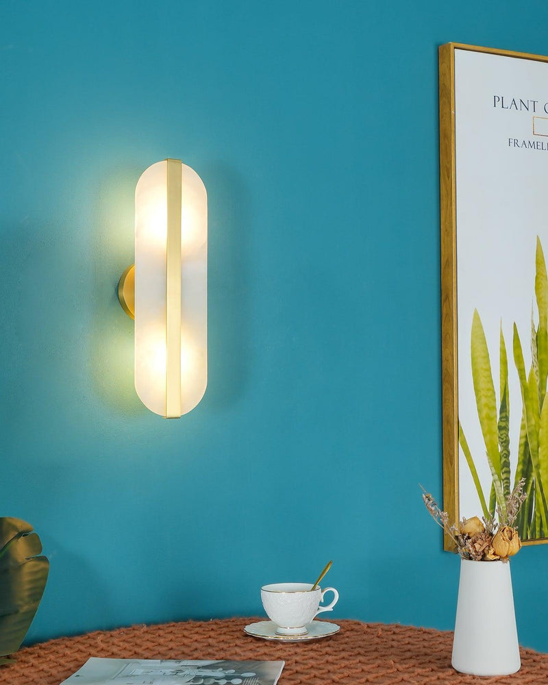 Stone Wall Alabaster LED Sconce-DWHOME
