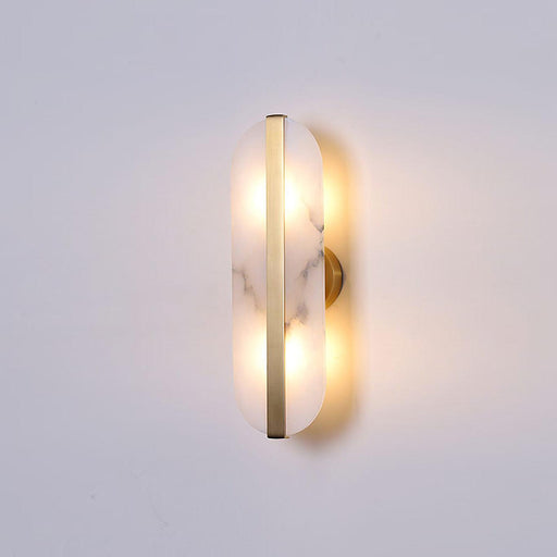 Stone Wall Alabaster LED Sconce.