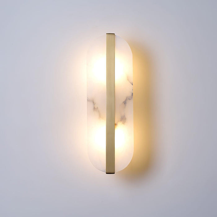 Stone Wall Alabaster LED Sconce.