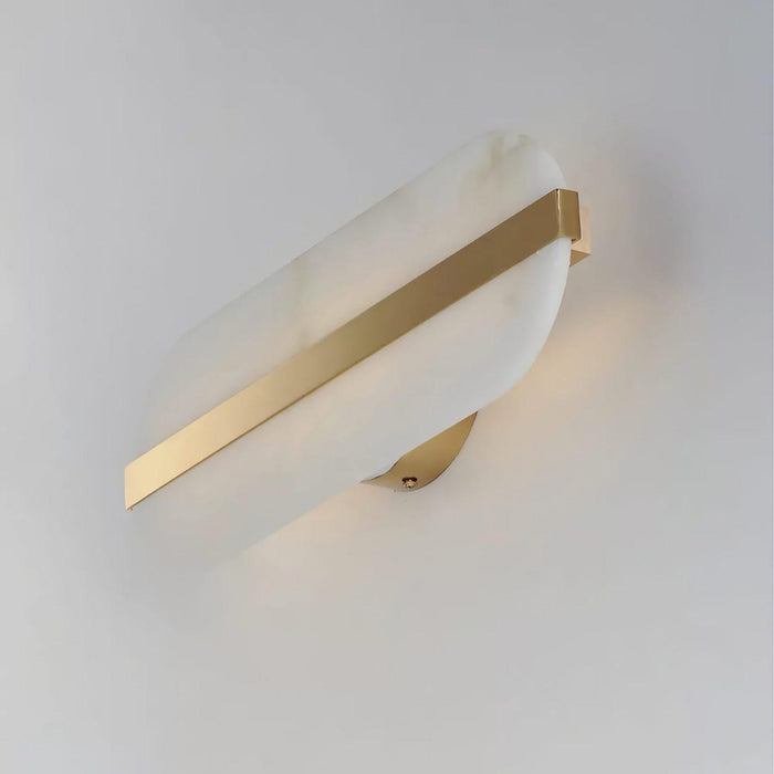 Stone Wall Alabaster LED Sconce.