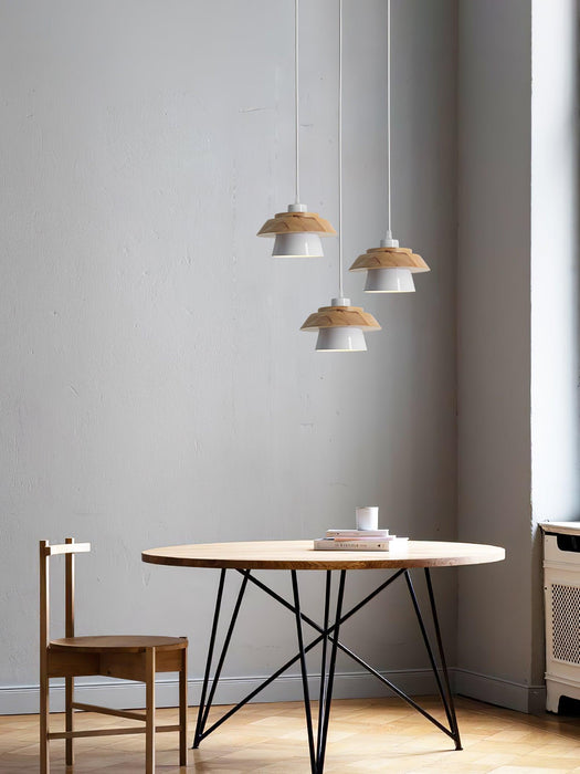 Stone Wood Pendant Lamp.