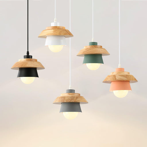 Stone Wood Pendant Lamp.