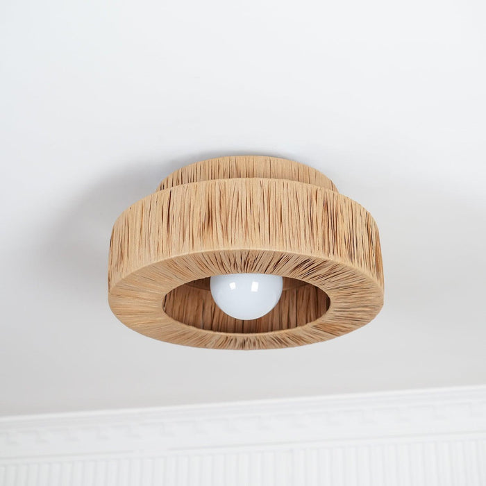 Straw Art Ceiling Lamp-DWHOME