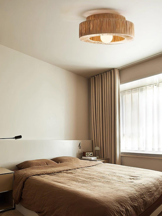 Straw Art Ceiling Lamp-DWHOME