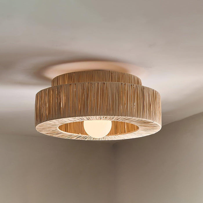 Straw Art Ceiling Lamp-DWHOME