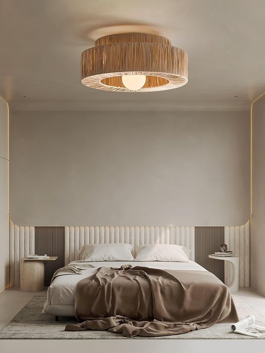 Straw Art Ceiling Lamp-DWHOME