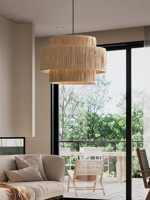 Straw Art Pendant Light-DWHOME