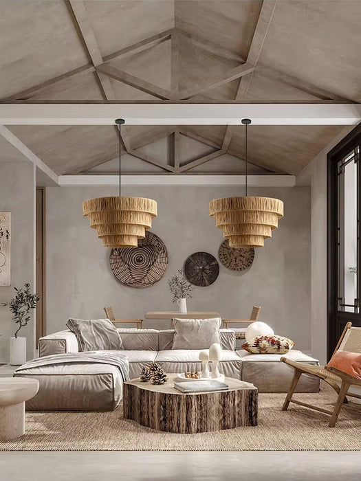 Straw Art Pendant Light-DWHOME