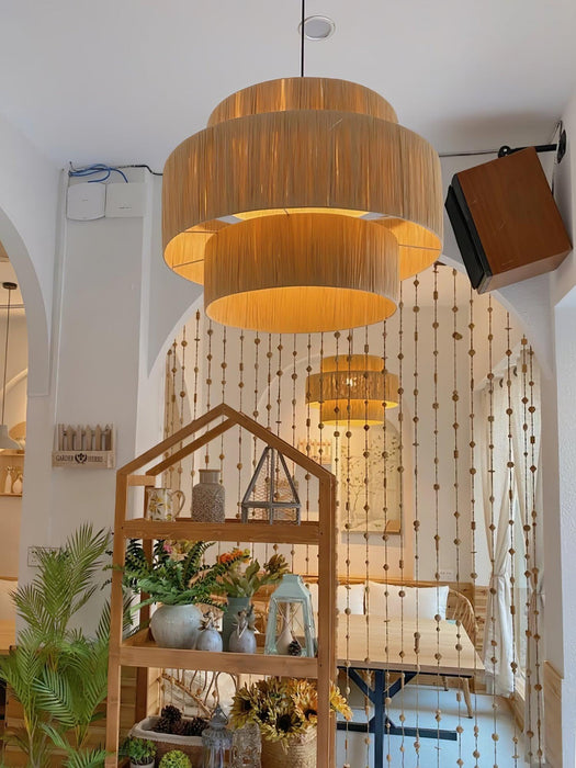 Straw Art Pendant Light-DWHOME