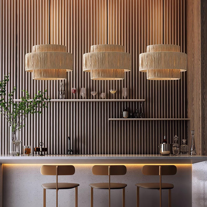 Straw Art Pendant Light-DWHOME