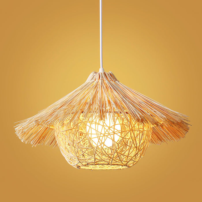 Straw Hat Pendant Light.