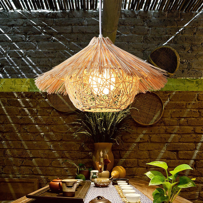 Straw Hat Pendant Light.