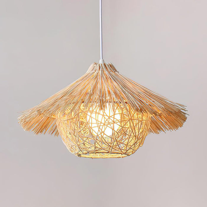 Straw Hat Pendant Light-DWHOME
