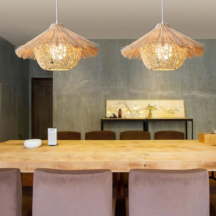 Straw Hat Pendant Light.