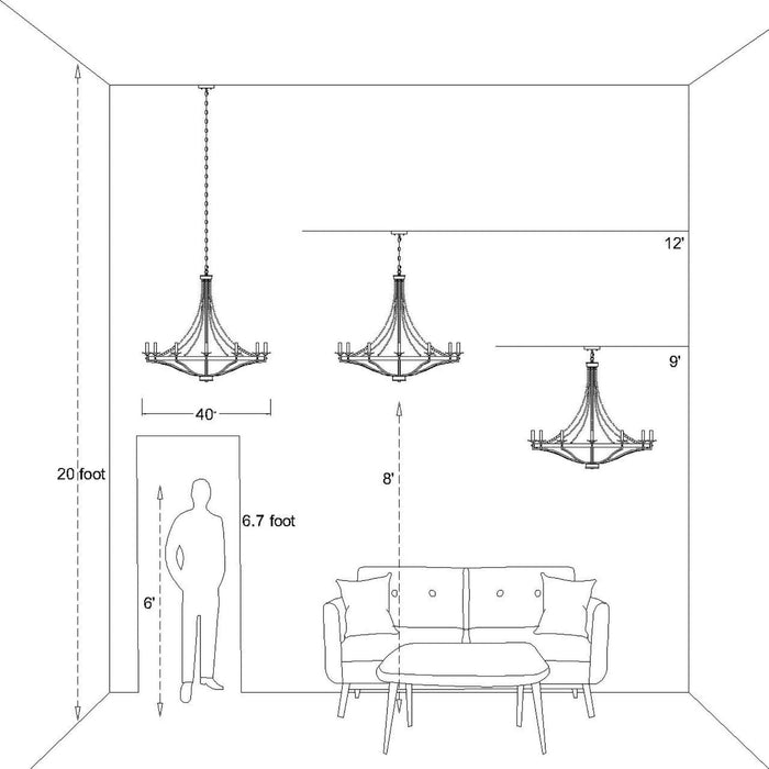 Streator Chandelier-DWHOME