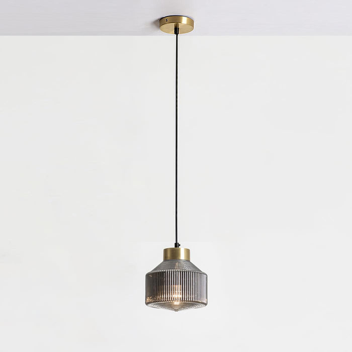 Striped Spinning Top Pendant Light.