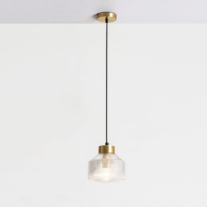 Striped Spinning Top Pendant Light.