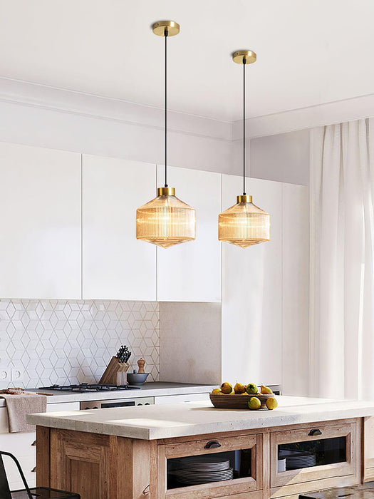 Striped Spinning Top Pendant Light-DWHOME
