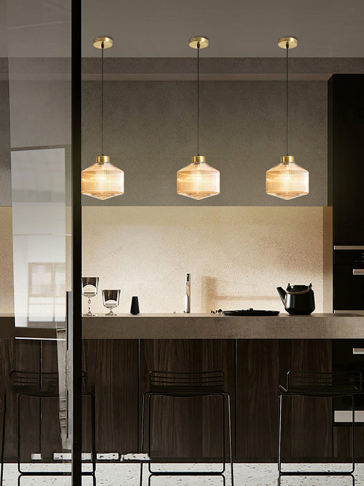 Striped Spinning Top Pendant Light-DWHOME