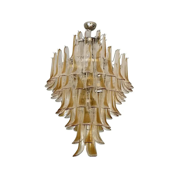 Stunning Murano Amber Glass Petals Chandelier-DWHOME