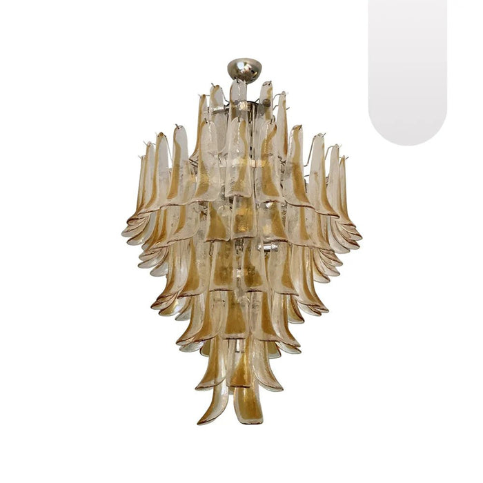 Stunning Murano Amber Glass Petals Chandelier-DWHOME