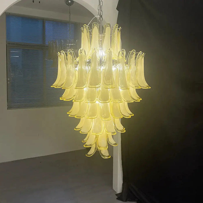 Stunning Murano Caramel Glass Petals Chandelier-DWHOME