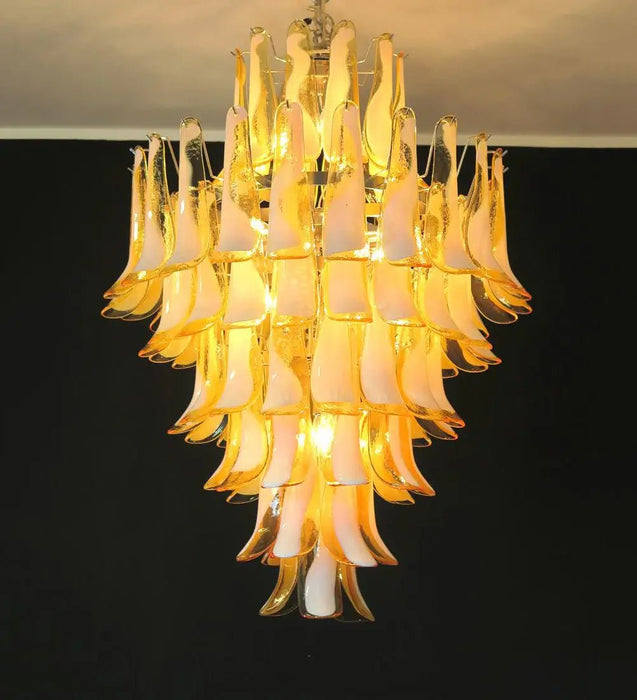 Stunning Murano Caramel Glass Petals Chandelier-DWHOME