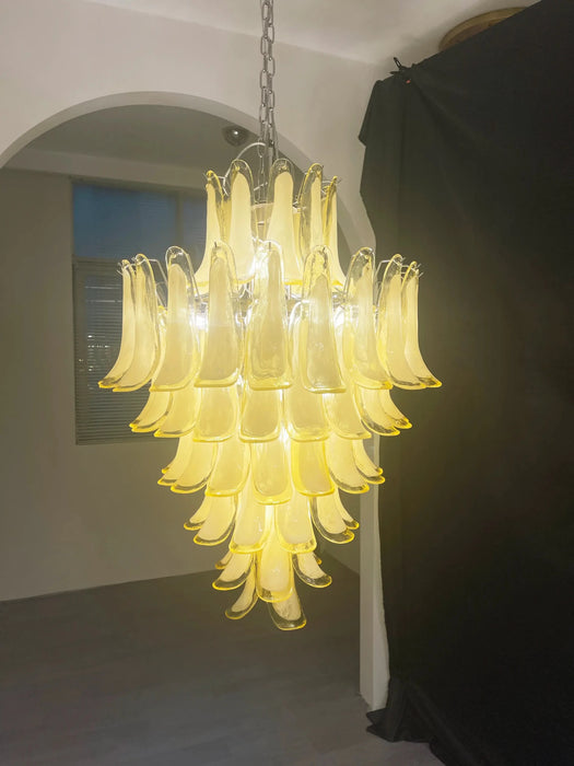Stunning Murano Caramel Glass Petals Chandelier-DWHOME