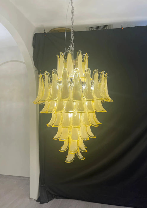 Stunning Murano Caramel Glass Petals Chandelier-DWHOME