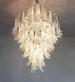 Stunning Murano White Glass Petals Chandelier-DWHOME