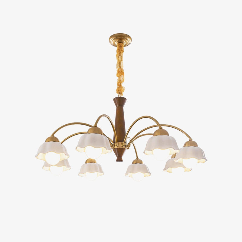 Swedish Modern Brass Chandelier-DWHOME